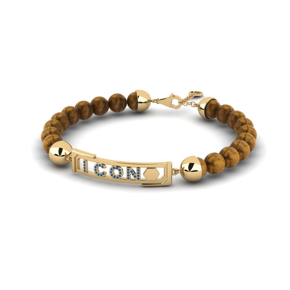 Dark Blue Zirconia Men's Bracelet Takenu