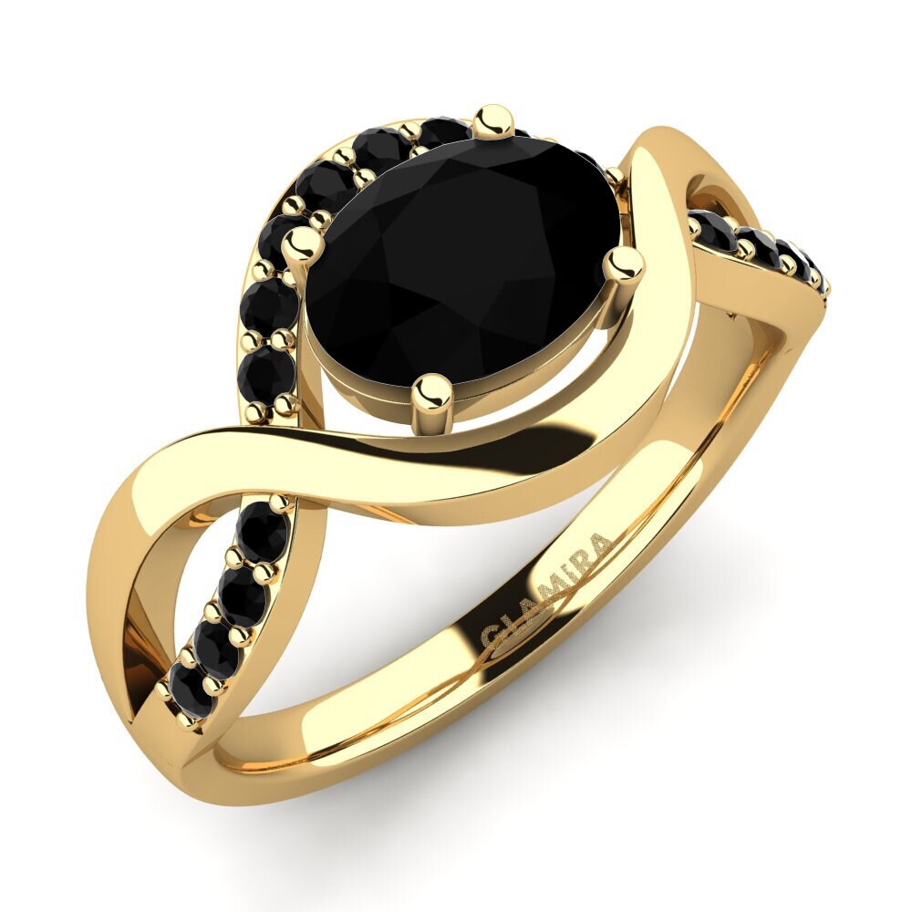 Zwarte Onyx Verlovingsring Talia