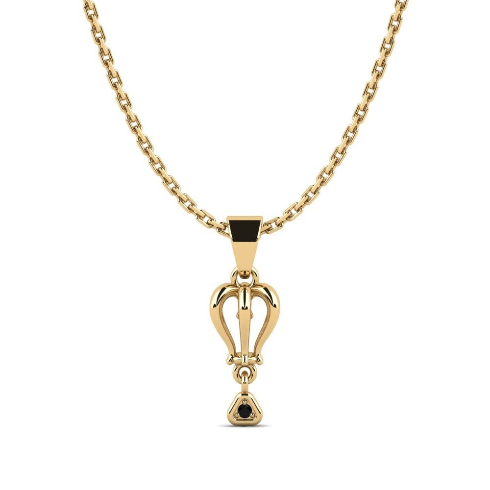 Diamante Negro Colgante de Mujer Tallereq