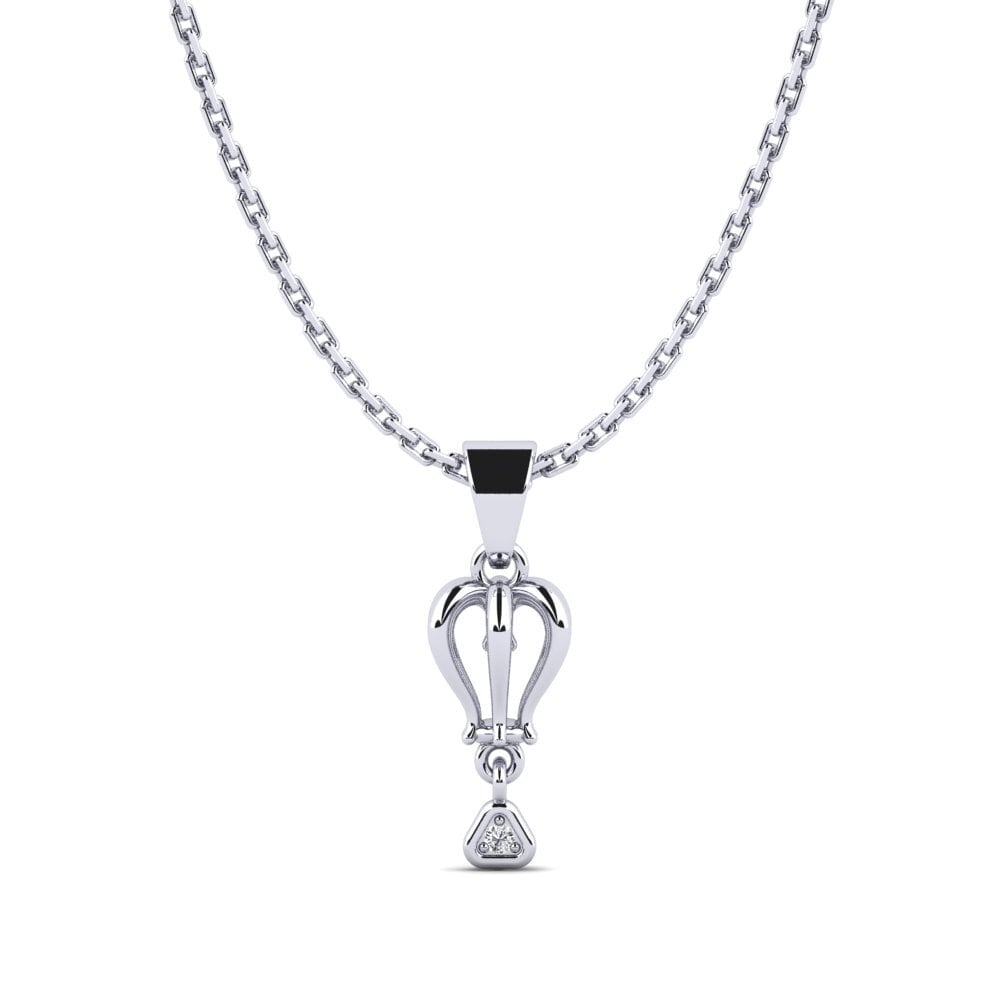 Plata 925 Diamante cultivado en laboratorio Colgante de Mujer Tallereq