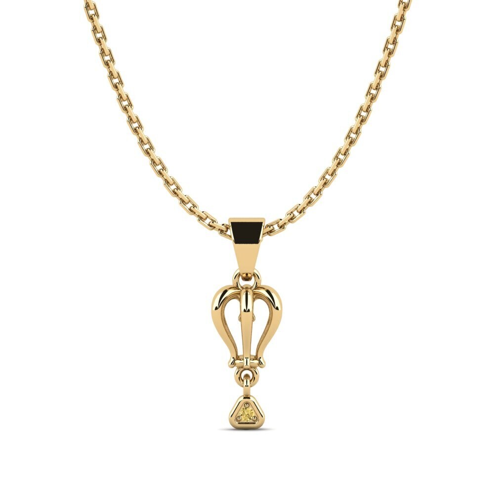 Gele Diamant Dames Hanger Tallereq