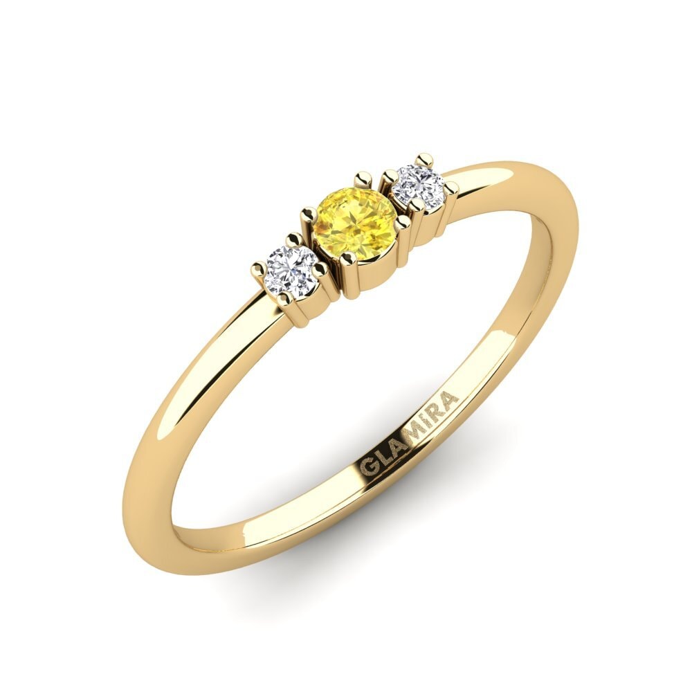 14k Yellow Gold Yellow Sapphire Ring Talmeri - A