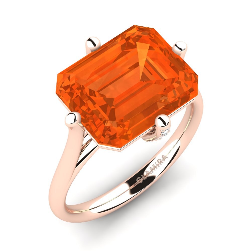 9k Oro Rosa Anillo Tamanna