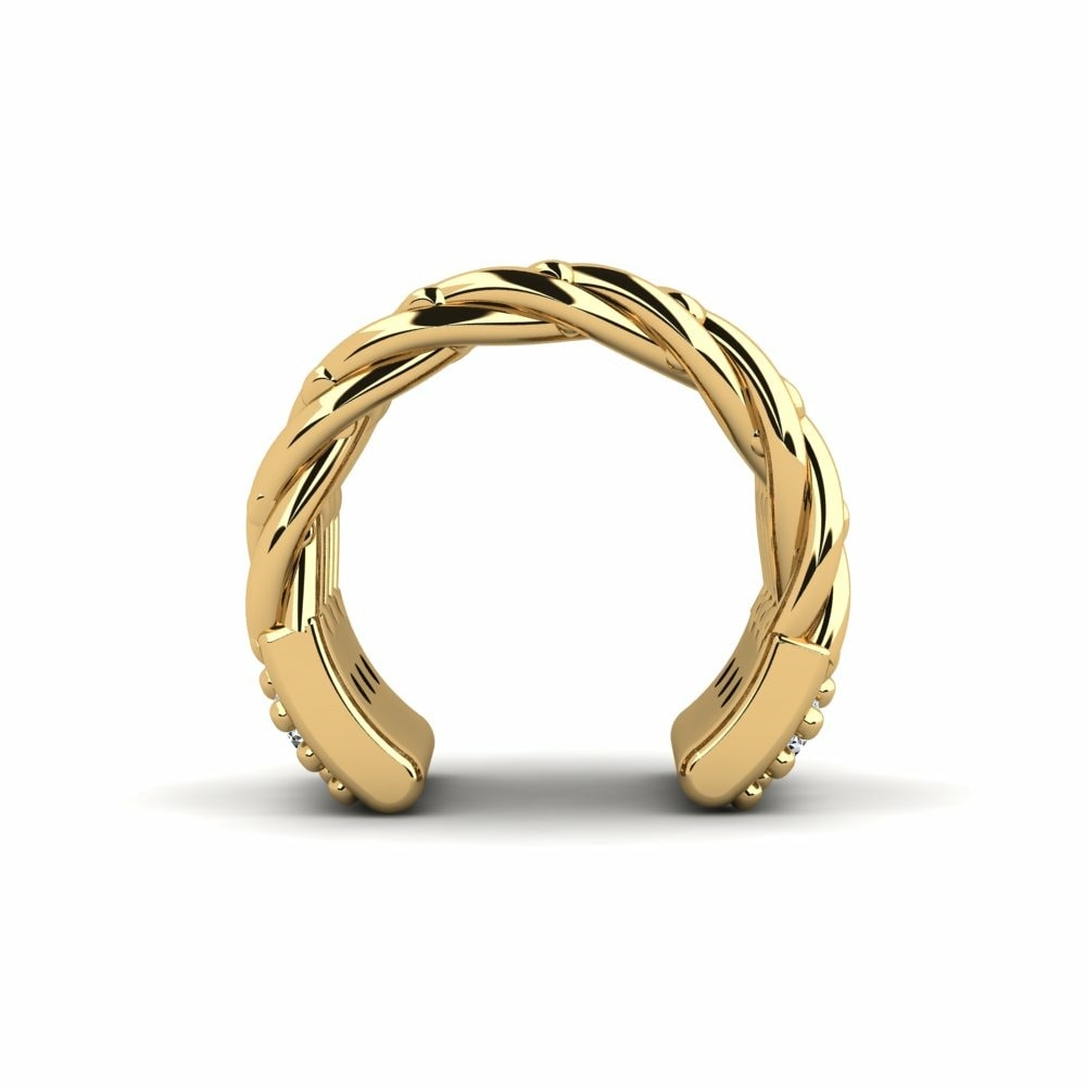 Brazalete de oreja Ear Cuffs Pendientes Tancredi Oro Amarillo 585 Cristal de Swarovski