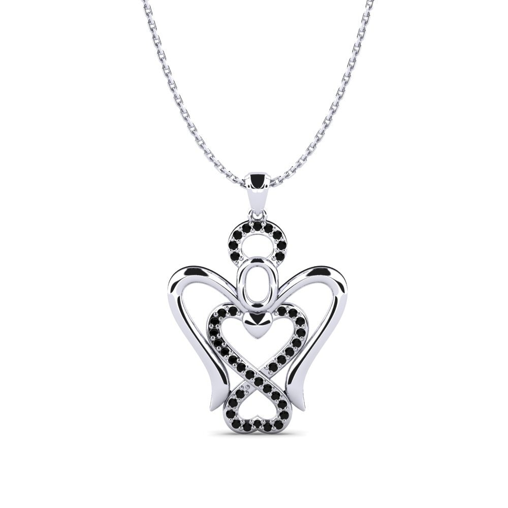 Safira negra Pingente Feminino Tanille