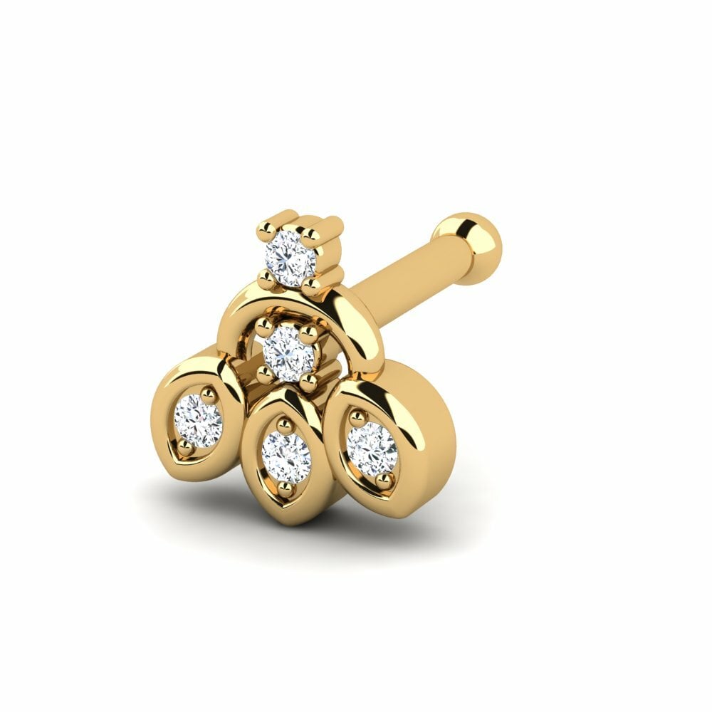 14K Geel Goud Neus Pin Taper