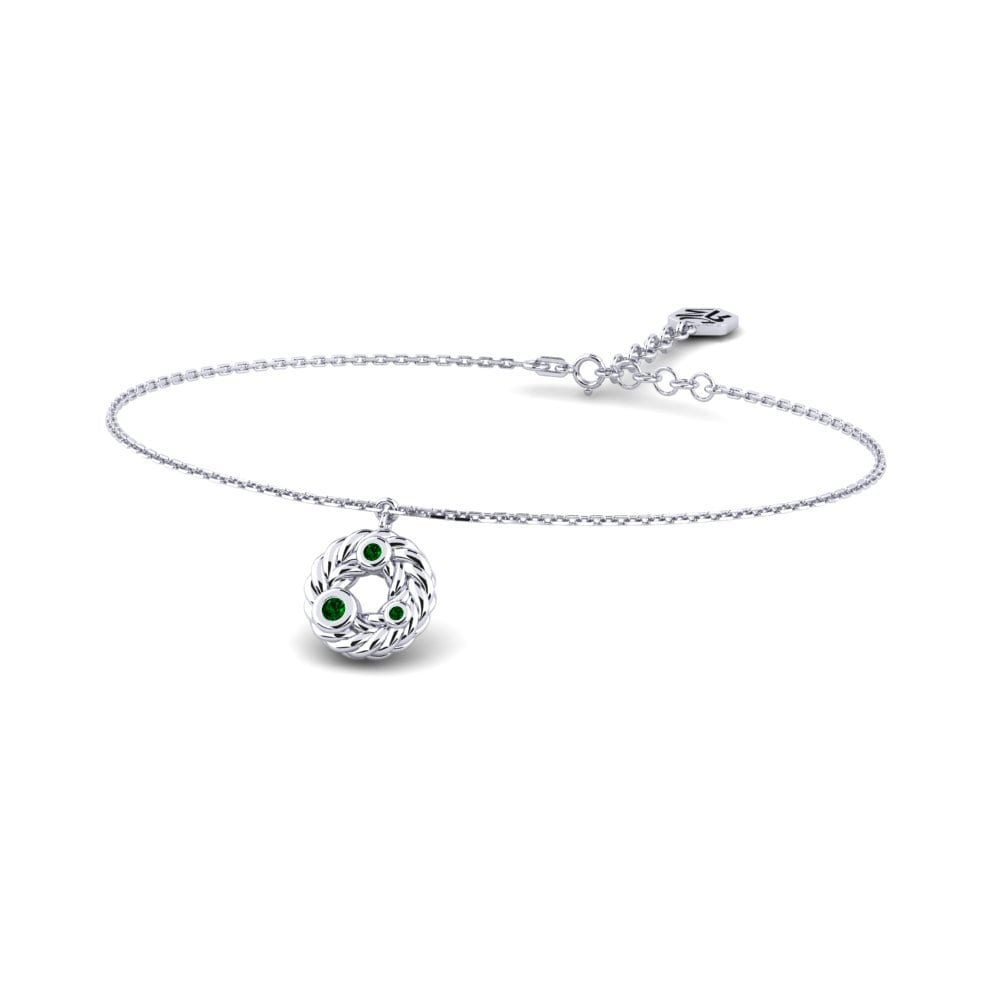 Palladium 950 Zircone Vert Bracelet pour femme Tarhilda