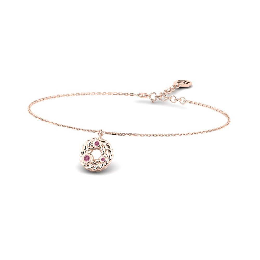 Or rose 14k Grenat de Rhodolite Bracelet pour femme Tarhilda