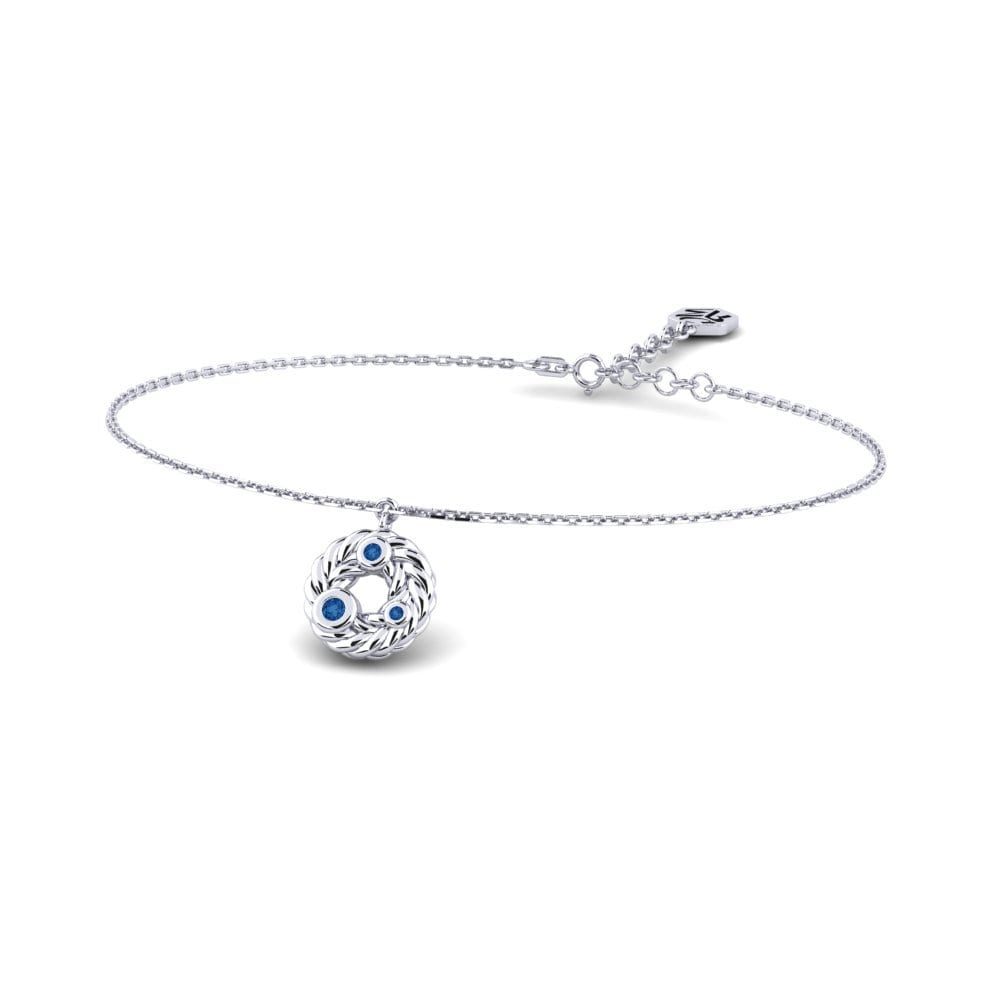 950 Palladium Dunkelblauer Zirkonia Damen armband Tarhilda