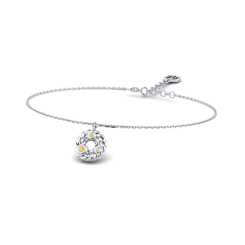 Weiß-Silber Gelber Diamant Damen armband Tarhilda