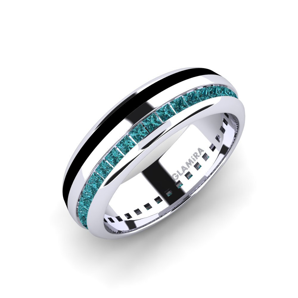 950 Platinum Blue Diamond Ring Tarho