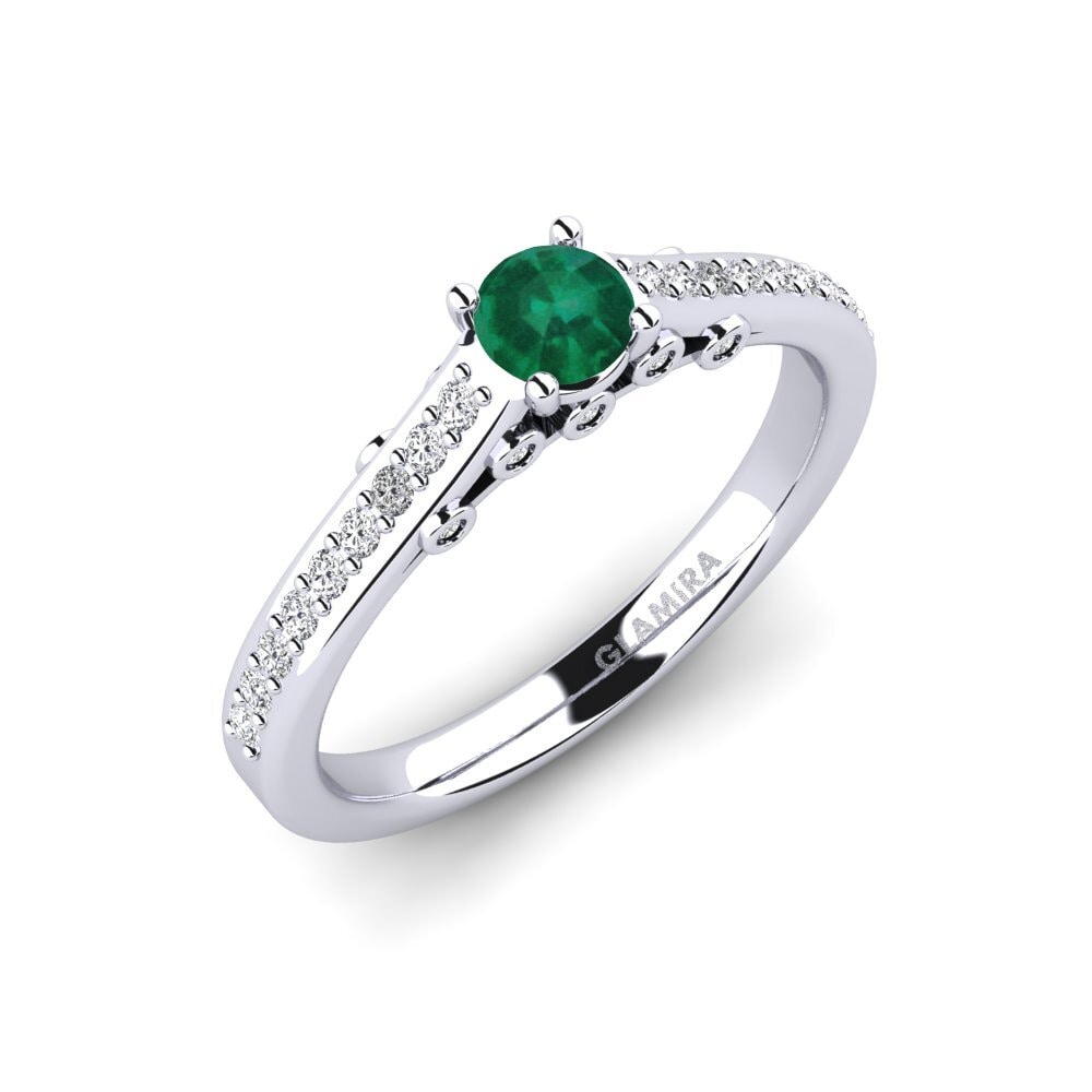 Emerald Engagement Ring Tartufa