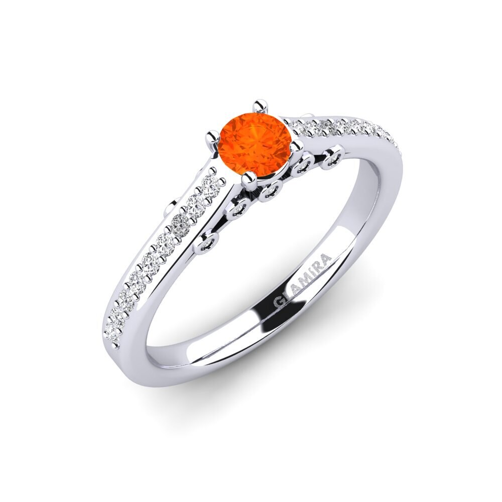 Fire Opal Engagement Ring Tartufa