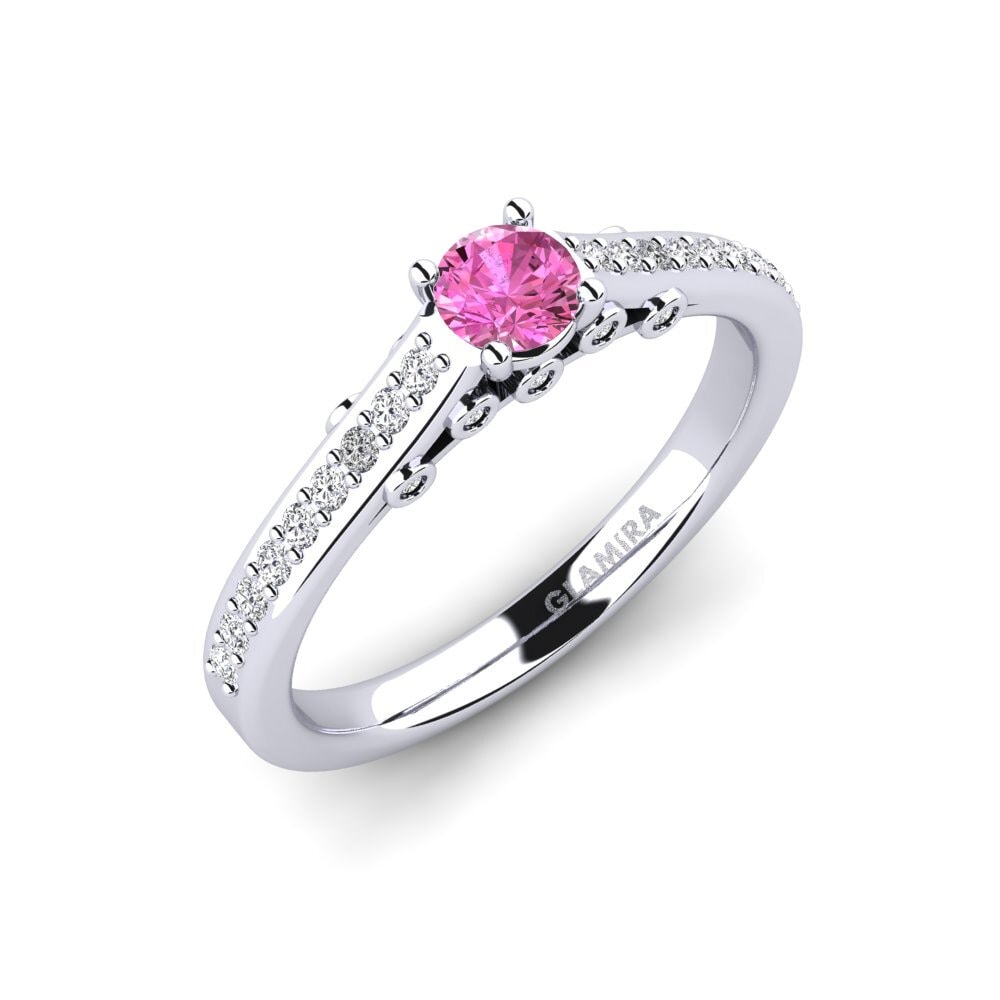 Pink Topaz Engagement Ring Tartufa