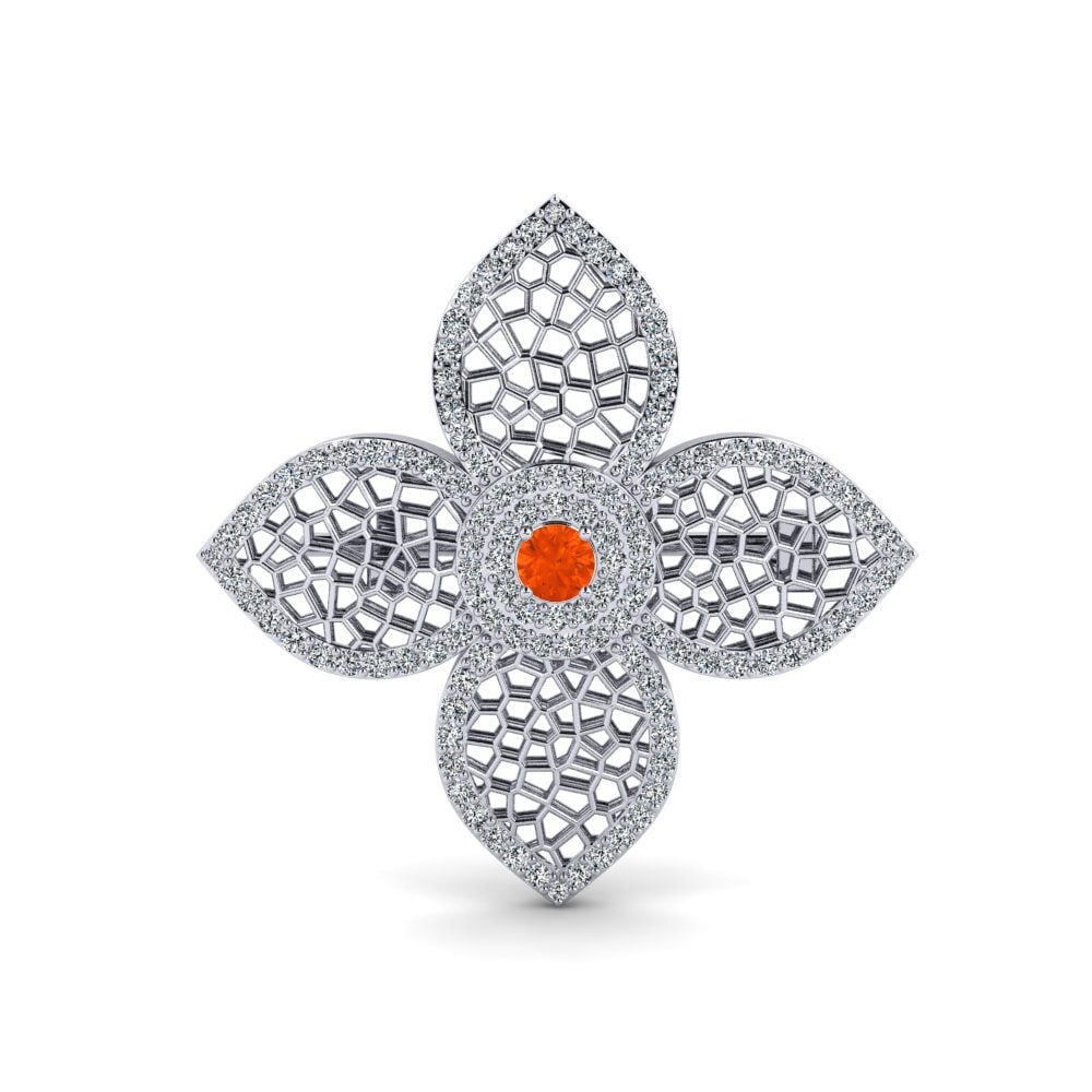 Fire Opal Brooch Tasha