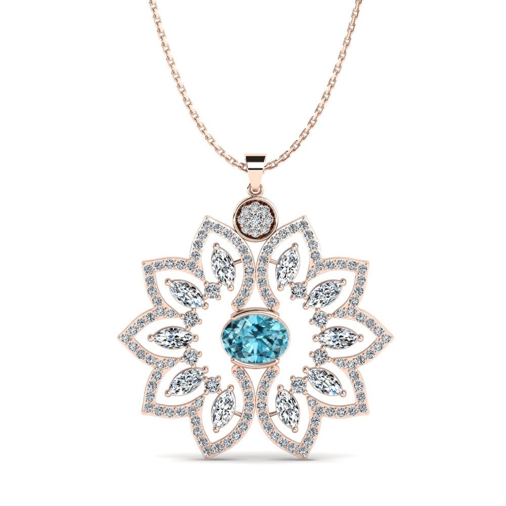 Blue Zircon Women's Pendant Tats