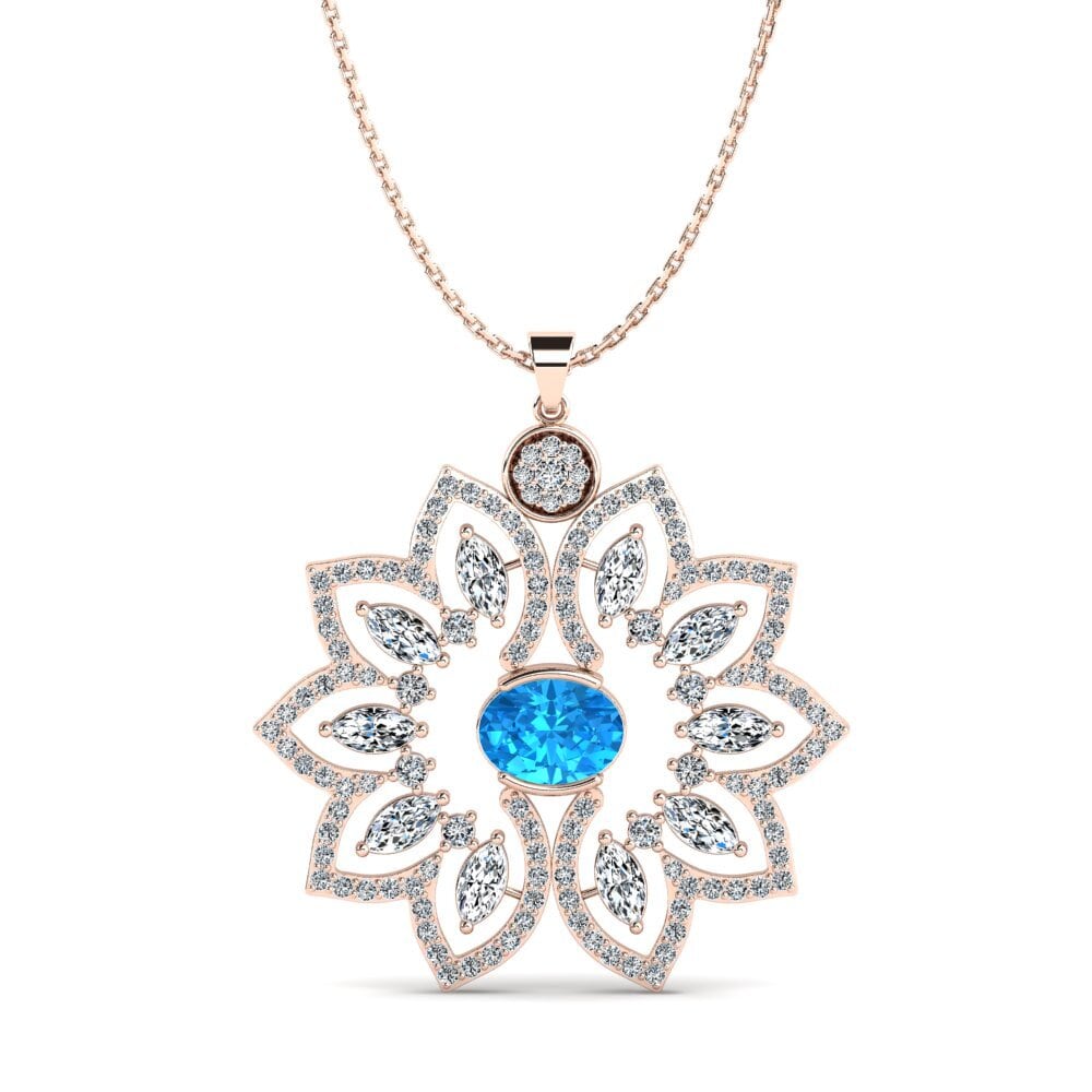 Blue Topaz Women's Pendant Tats