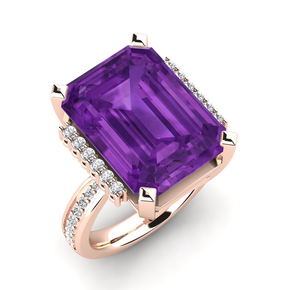 14k Rose Gold Amethyst Ring Tayna