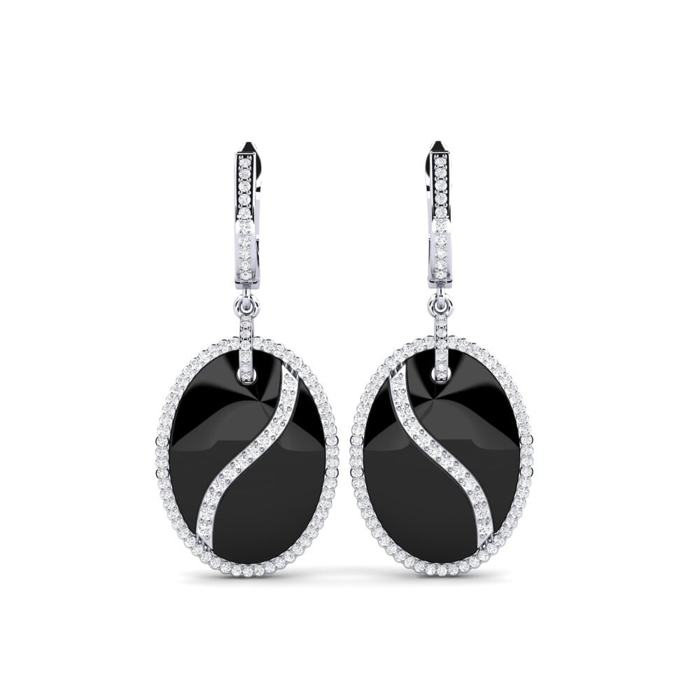 925 Prata de lei diamante-safira Brincos Feminino Teachout