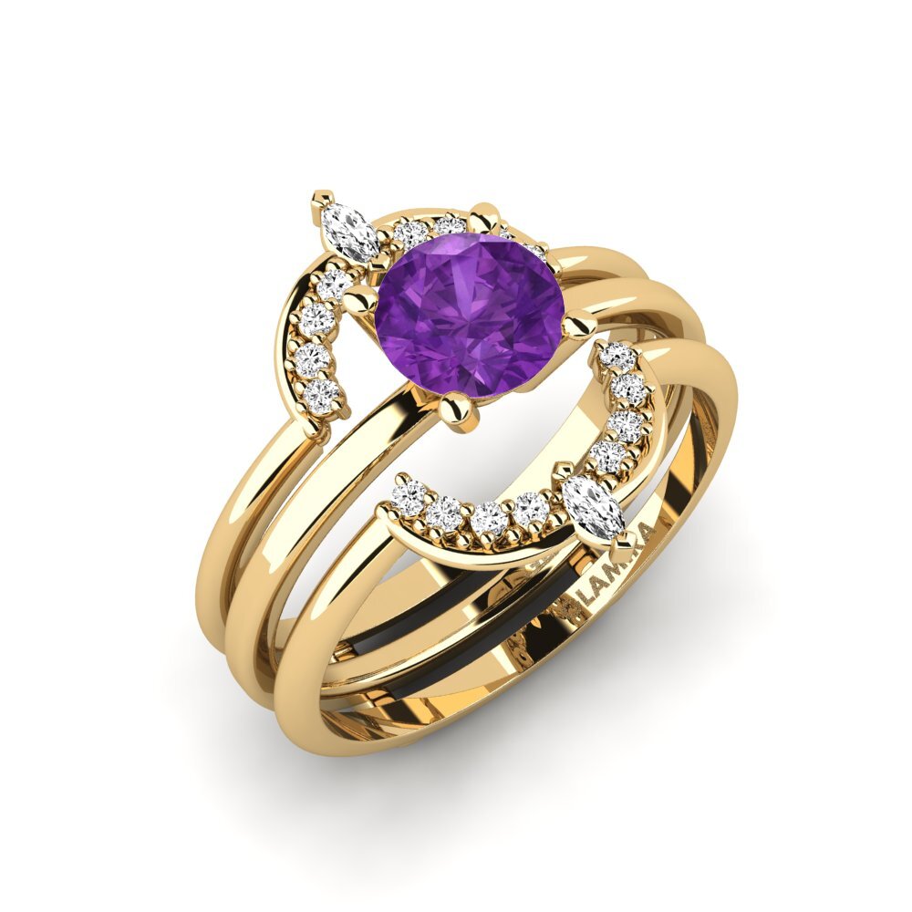 Amethyst Ring Teakook - SET