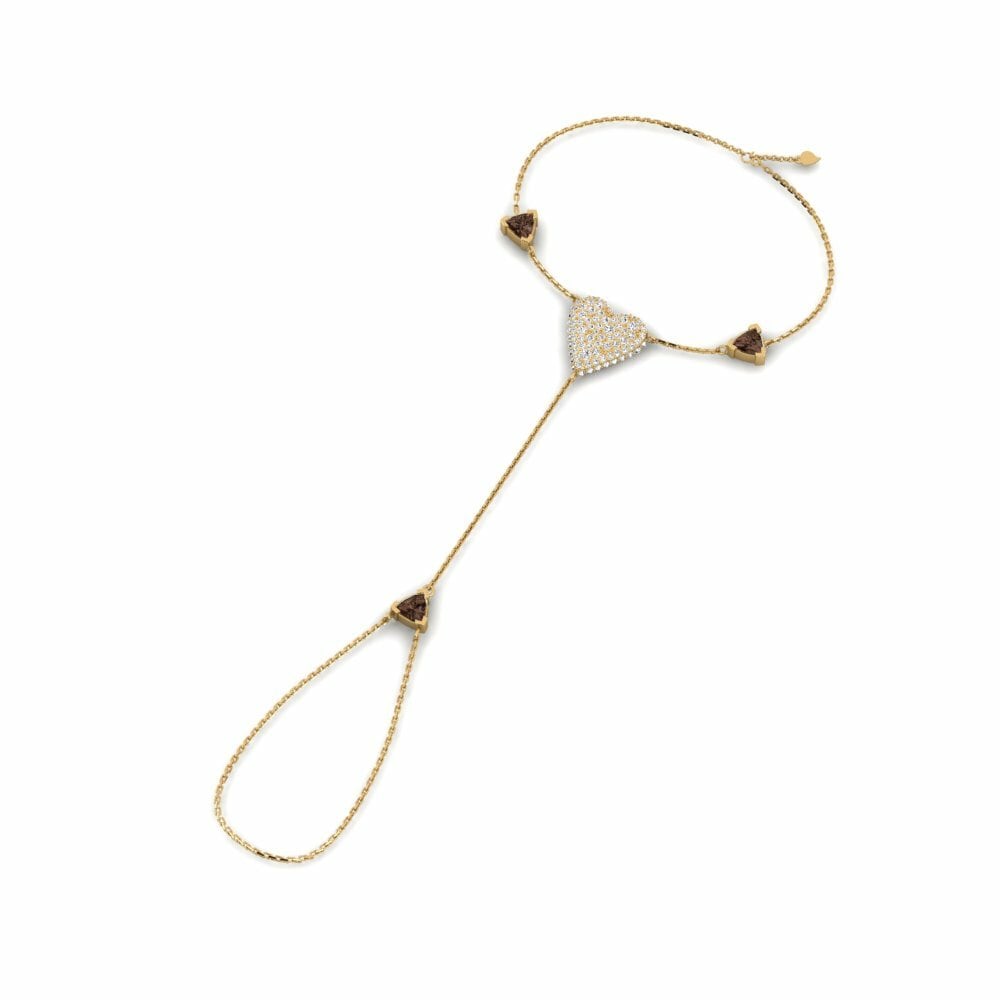 Cuarzo humo Pulsera de dedo Tears
