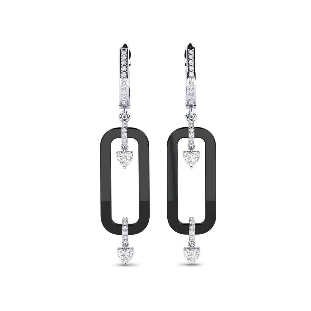 925 Prata de lei diamante-safira Brincos Feminino Tebbs