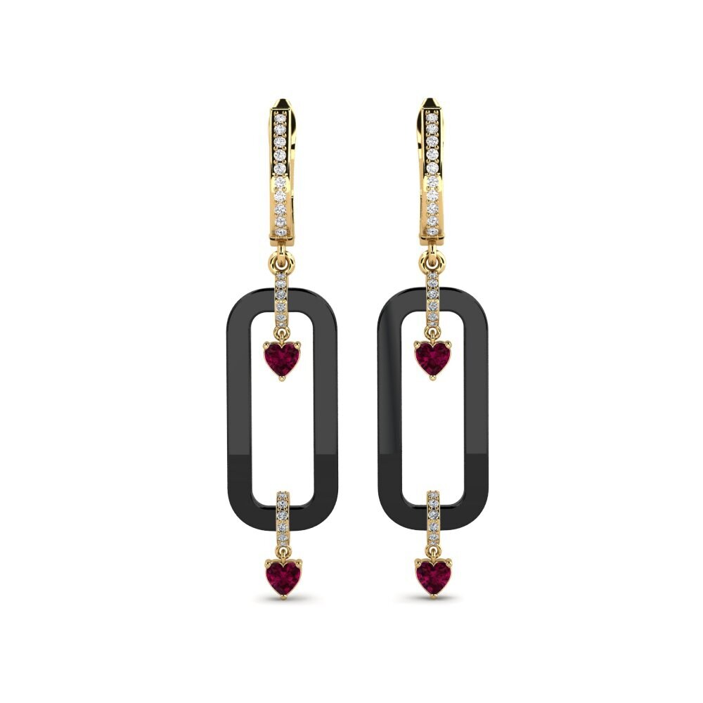 Heart Rhodolite Garnet Women's Earring Tebbs