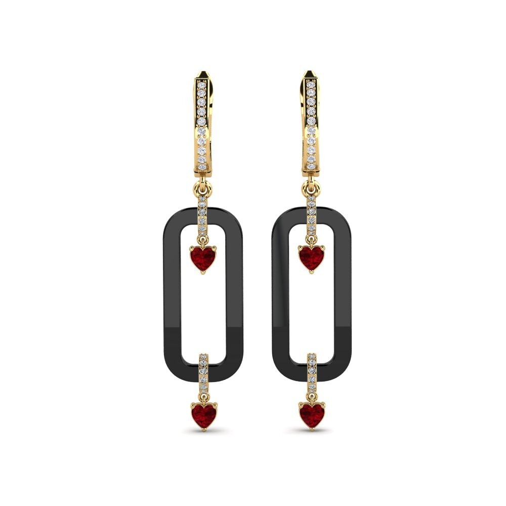 Heart Ruby Women's Earring Tebbs