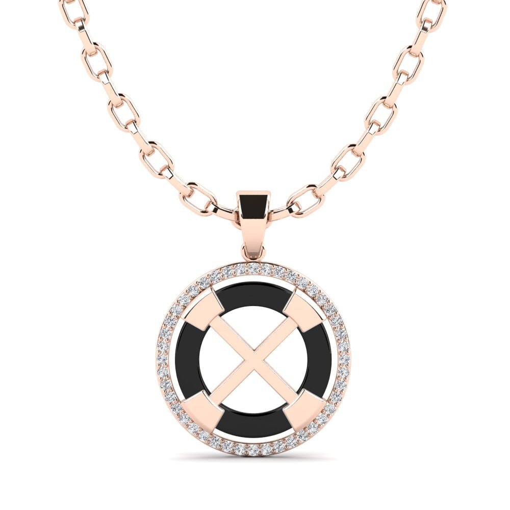 14ct Rose Gold Lab Grown Diamond Men's Pendant Tefta