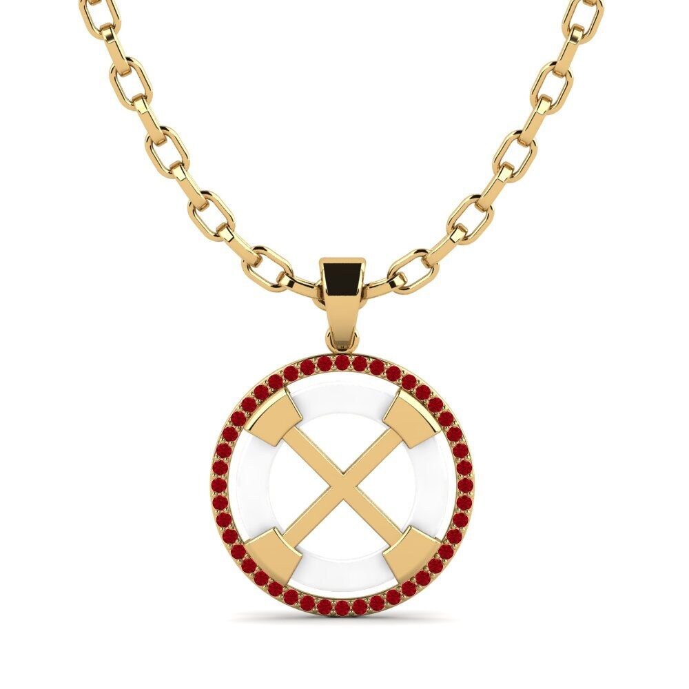 Red Zirconia Men's Pendant Tefta