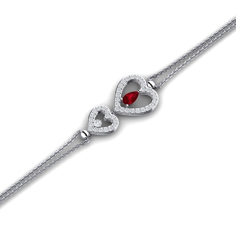 Pera Circonita Roja Pulsera de Mujer Telemus
