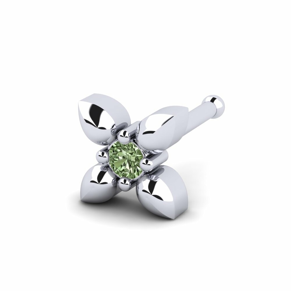 Groene Diamant Neus Pin Tell