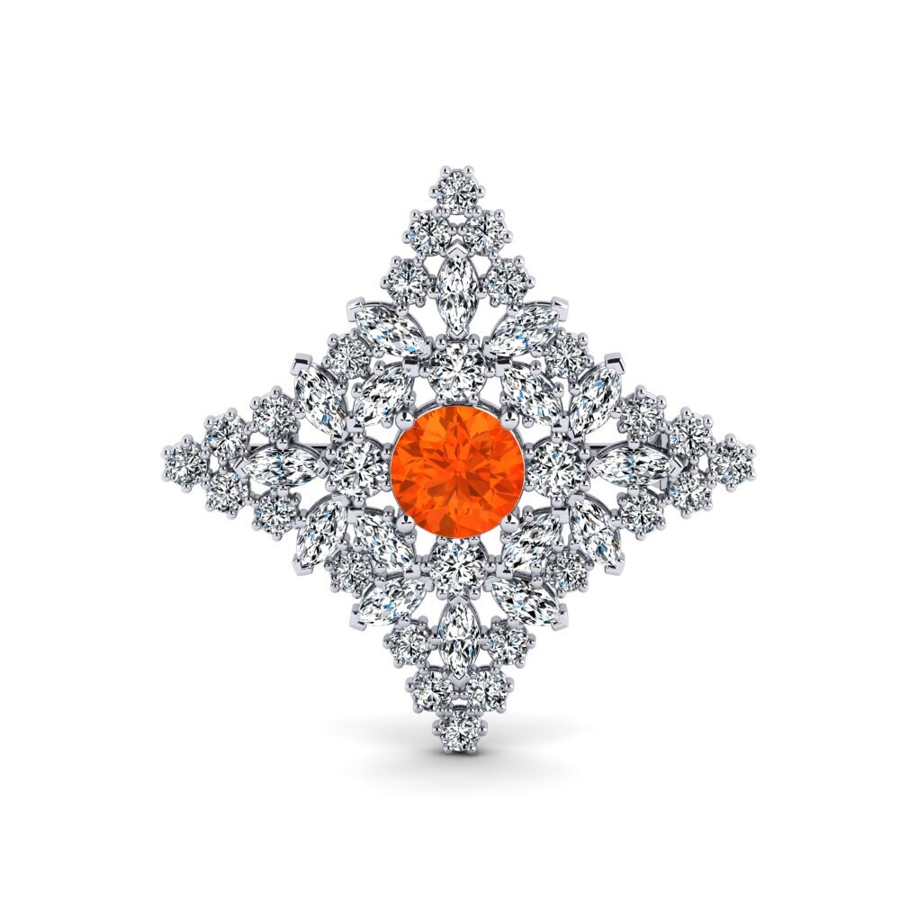 Fire Opal Brooch Temarine