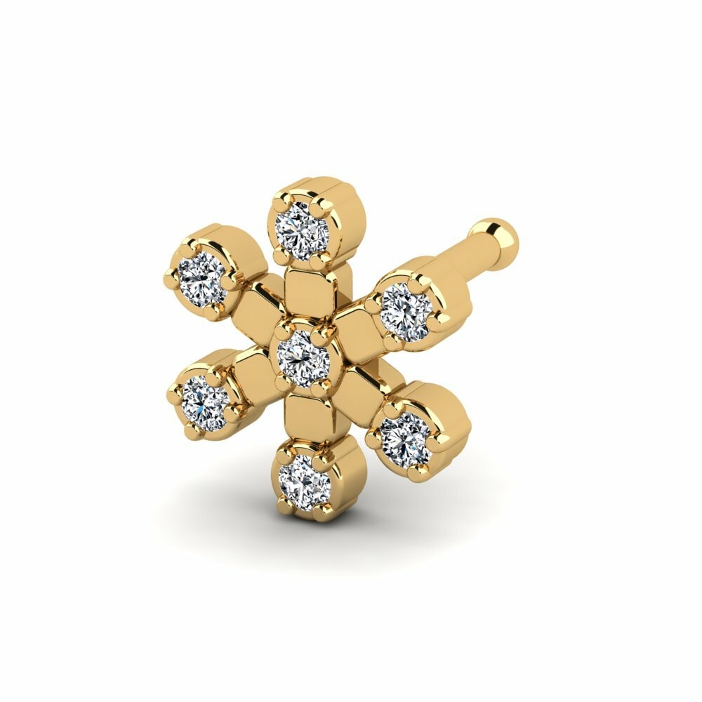 Or Jaune 18k Piercing Nez Tempestu