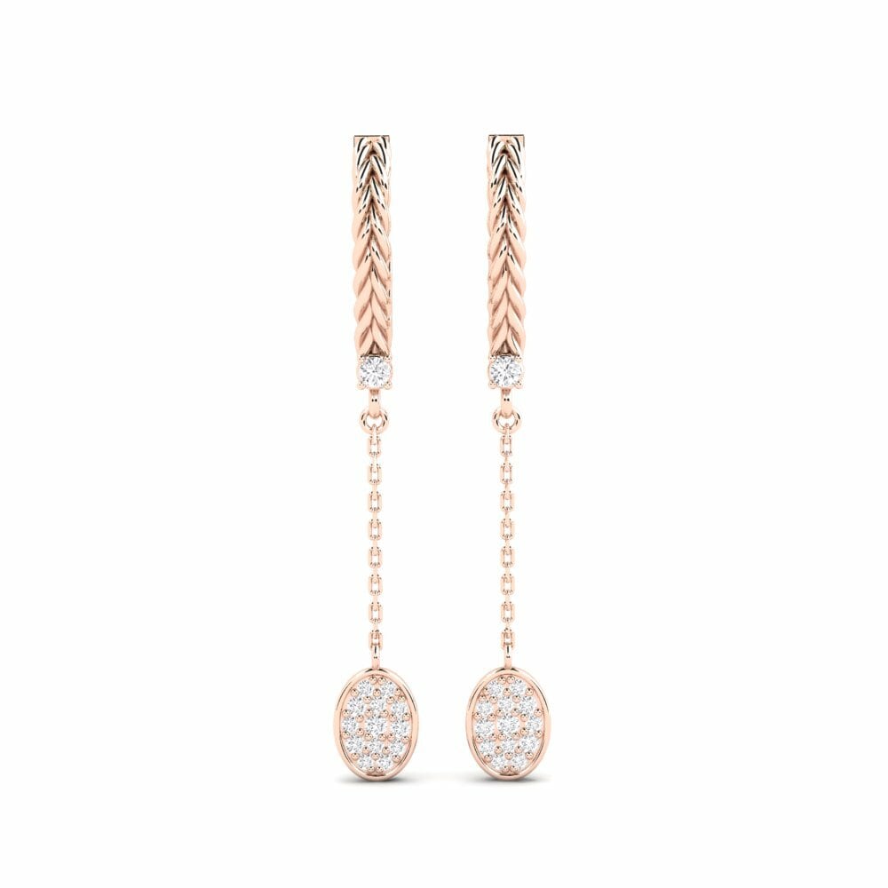 14k Rose Gold Women's Earring Template