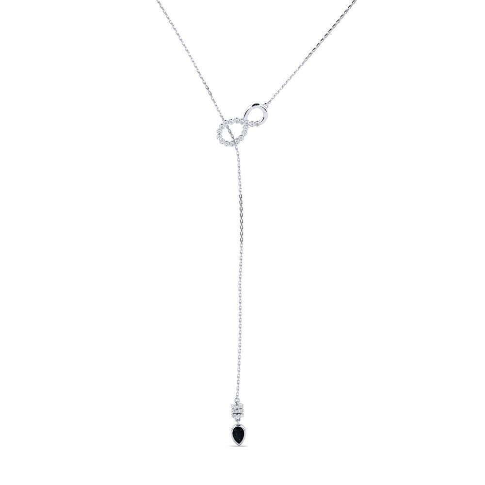 950 Platinum Black Opal Women's Necklace Tengja