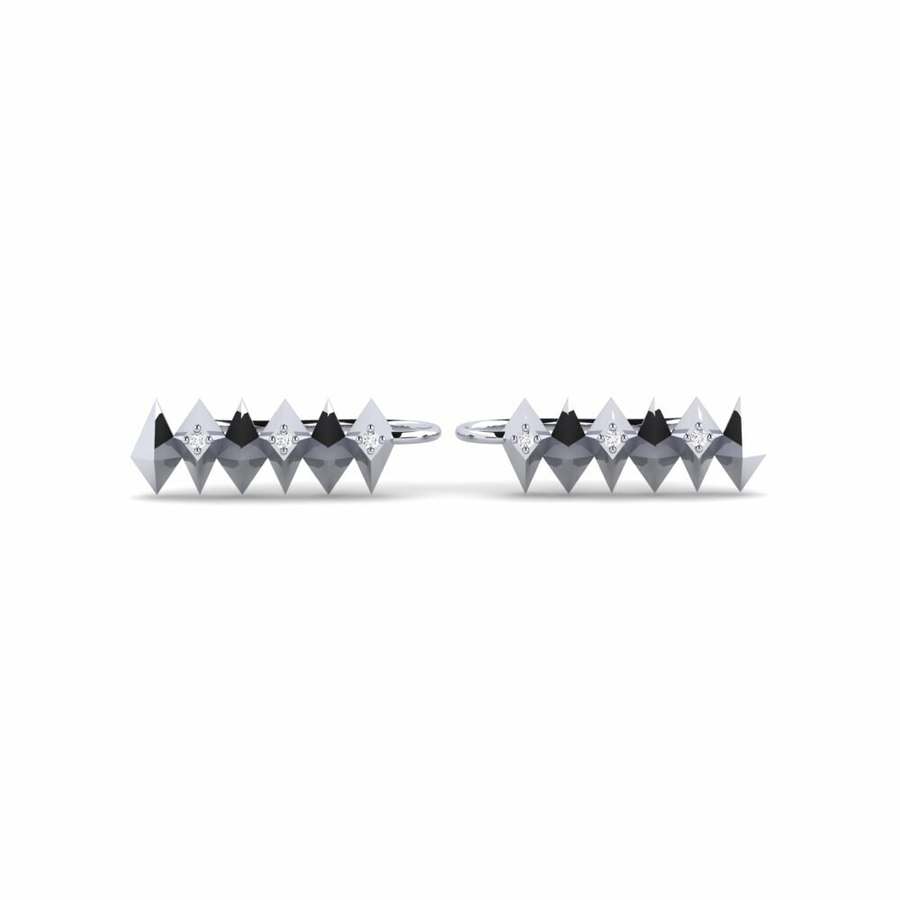 9ct White Gold Women's Earring Tennsift