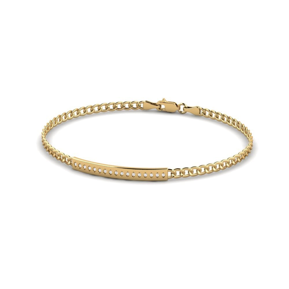 18ct Yellow Gold White sapphire Men's Bracelet Tentacool
