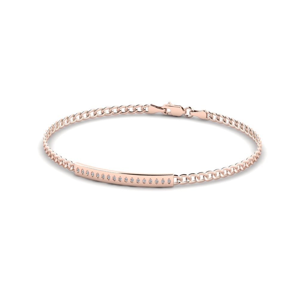 18ct Rose Gold Zirconia Men's Bracelet Tentacool