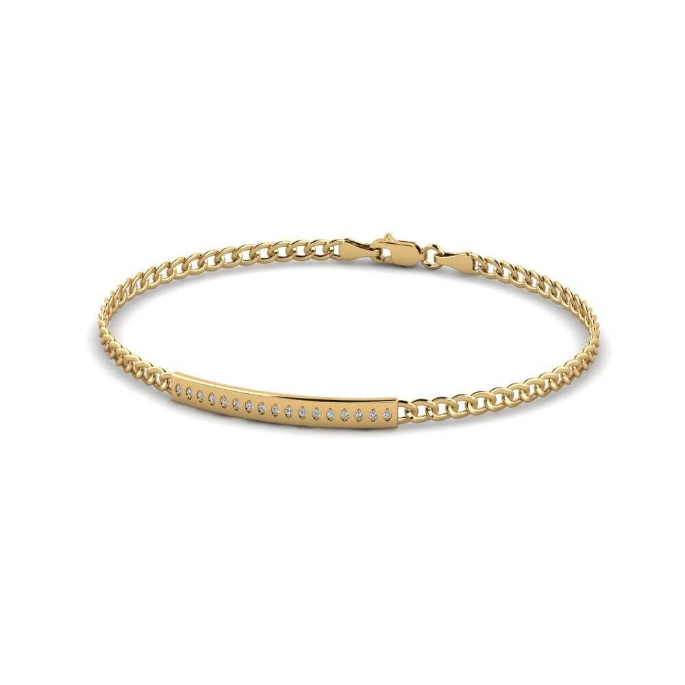 18ct Yellow Gold Zirconia Men's Bracelet Tentacool