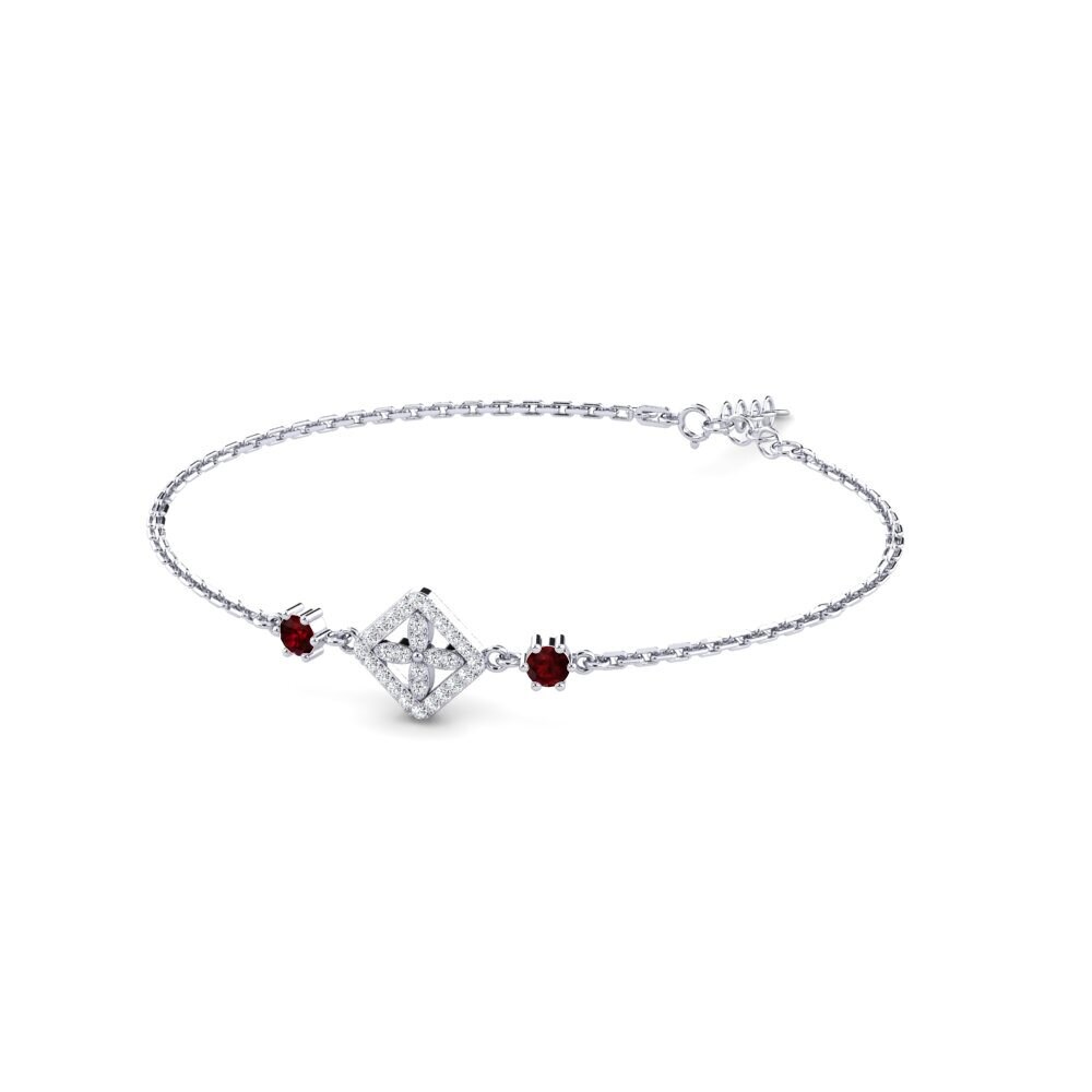 Round Garnet Women's Bracelet Teosfir