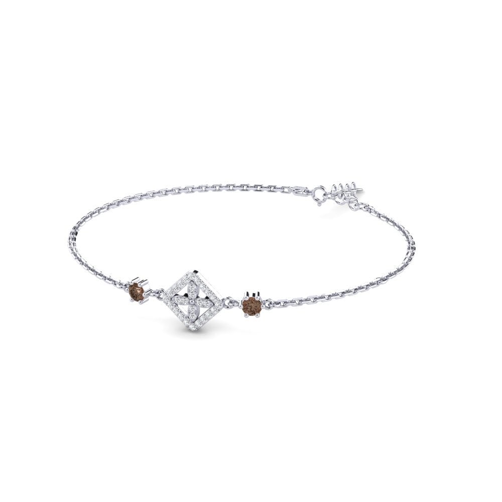 Round Smoky Quartz Women's Bracelet Teosfir