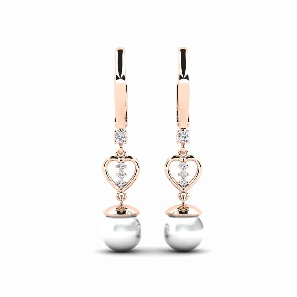 Diamond 14k Rose Gold Women's Earring Tequars