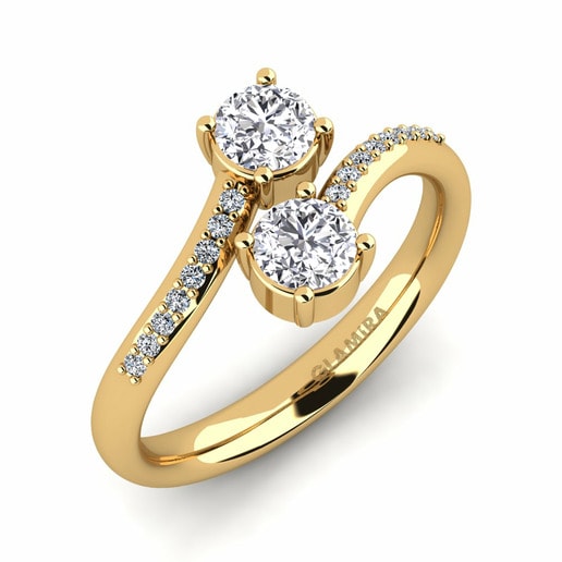 Anillo Ternisha Oro Amarillo 585 & Diamante & Cristal de Swarovski