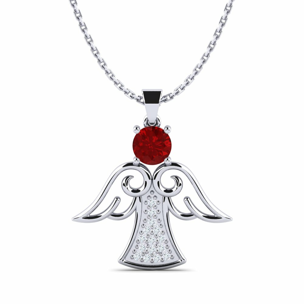 Angel Ruby (Lab Created) Women's Pendant Tessalin