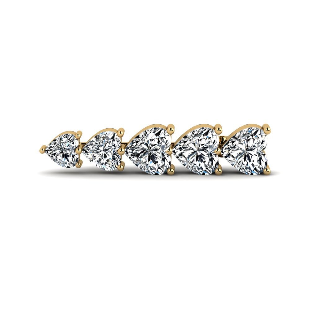14k Yellow Gold Heart Brooch Tevin