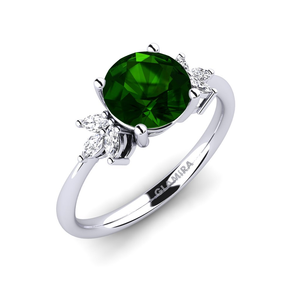 Green Tourmaline Engagement Ring Tewalle