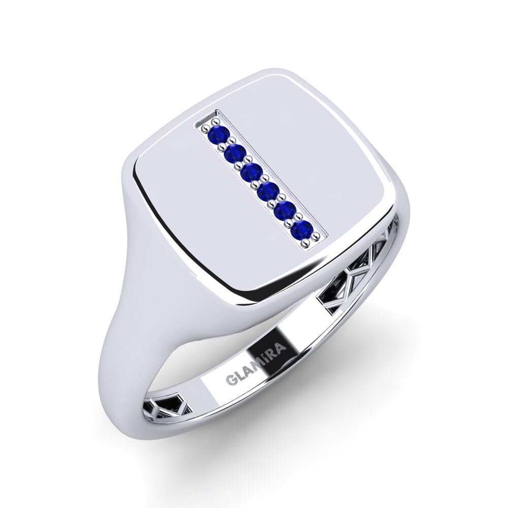 Zafiro Anillo de dedo meñique para hombre Texea
