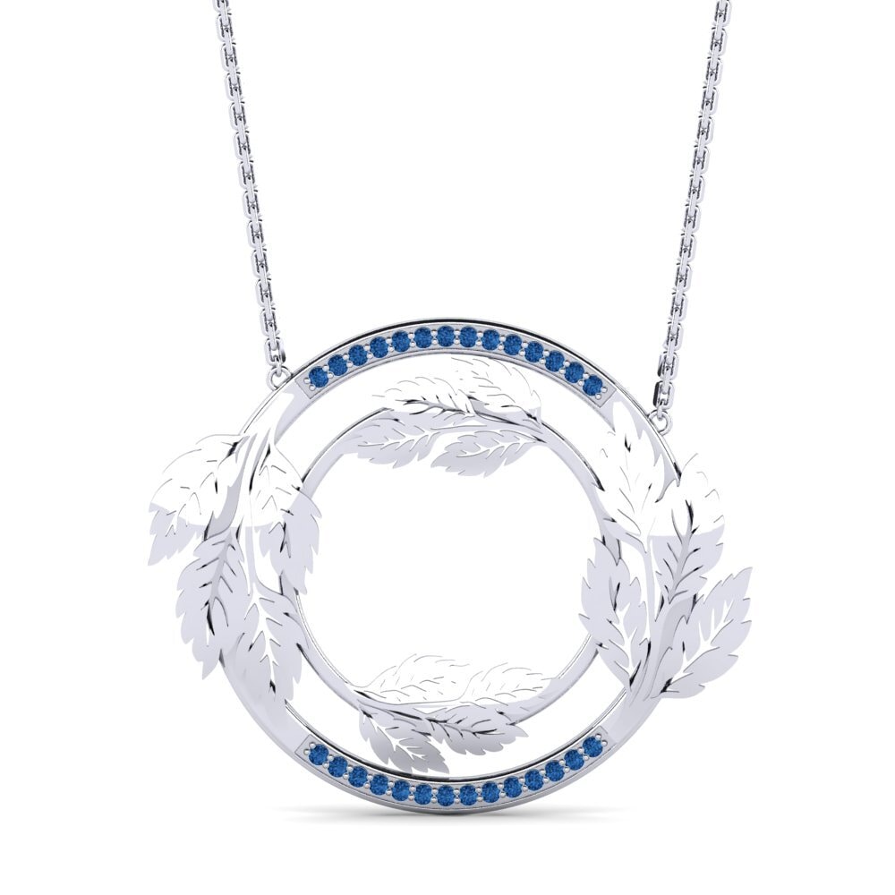 Circonita Azul Oscuro Collar de Mujer Thaddeus