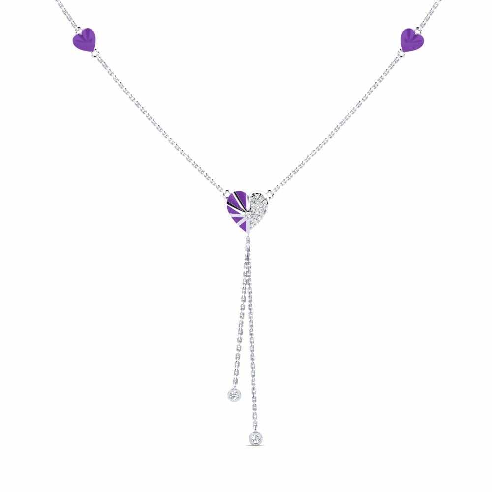 Platin trắng Đá Zirconia Dây chuyền nữ Thalassophile